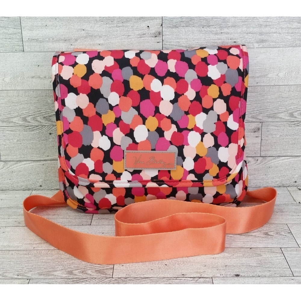 Vera Bradley Lighten Up Slim Flap Crossbody Bag Pixie Confetti Pink Nylon